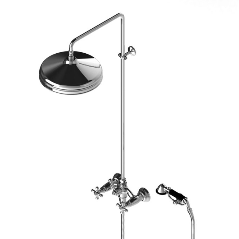 Stella Roma Душевой комплект 3284/301/314A-300: смеситель, штанга+ручной+верхний душ 300мм, цвет: хром