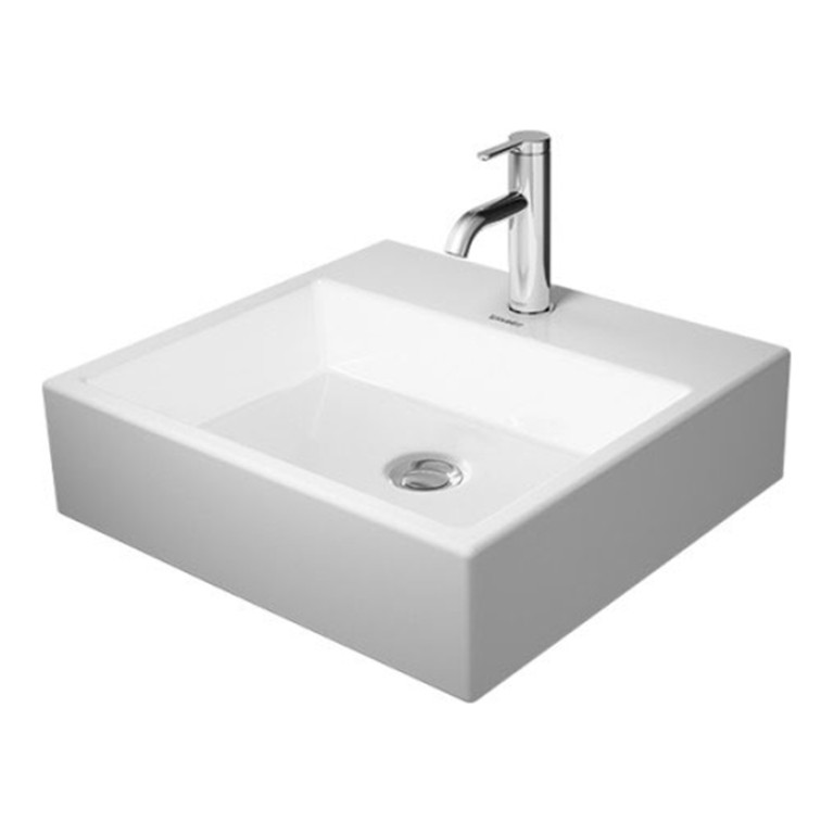 Duravit Vero Air Раковина 50cm, без перелива, с площадкой, с 3 отв. под смеситель, на столешницу, Цвет белый