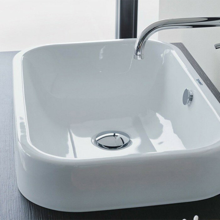 DURAVIT Happy D.2  Раковина шлифованная 60х40 см, без отв под смеситель,со слив переливом,с креплением, цвет белый (Спец.цена из наличия)