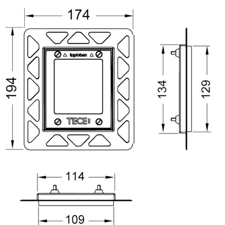 TECE Рамка монтажная, TECEloop Urinal, черная