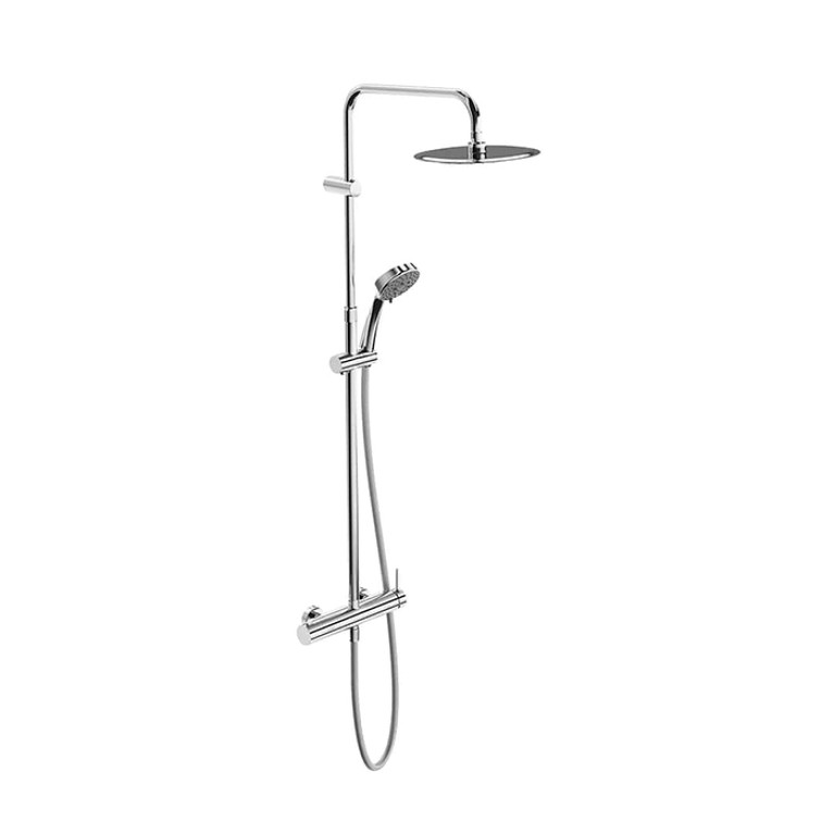Kerama Marazzi Душевая колонна NOTA на 2 потока с механическим смесителем с ручным душем на 5 режимов, хром