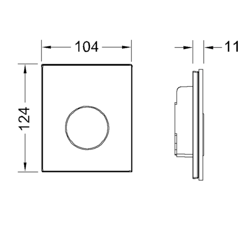 TECEloop Urinal,  стекло зеленое, клав. хром глян.