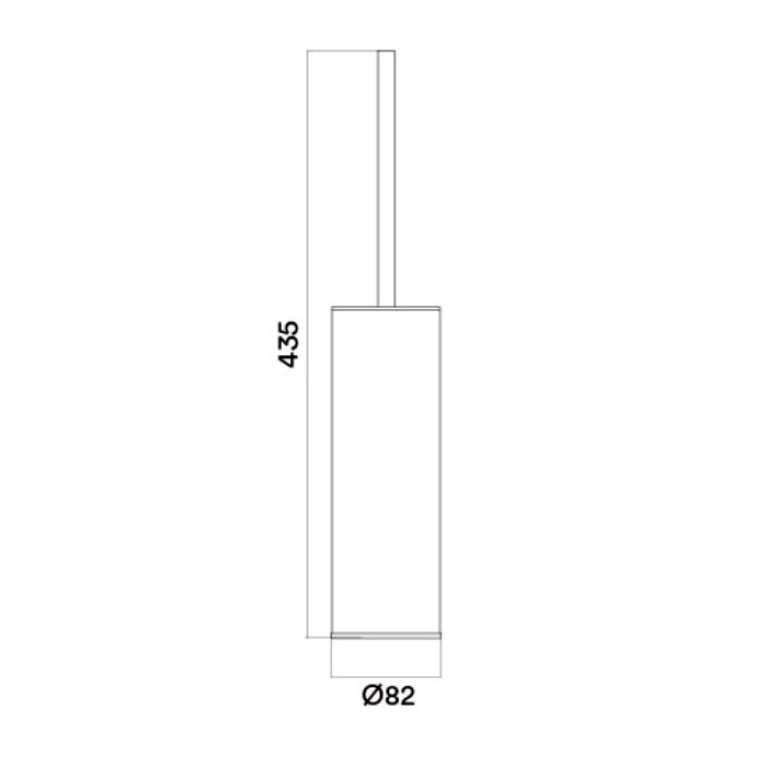QuadroDesign Аксессуары QA1502AS Ершик напольный, цвет Brushed Stainless Steel