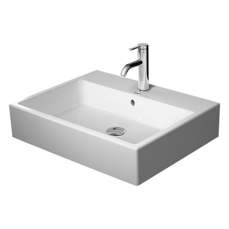 Duravit Vero Air Раковина 600мм, без перелива, с площадкой, с 3 отв. под смеситель, на столешницу, Цвет белый