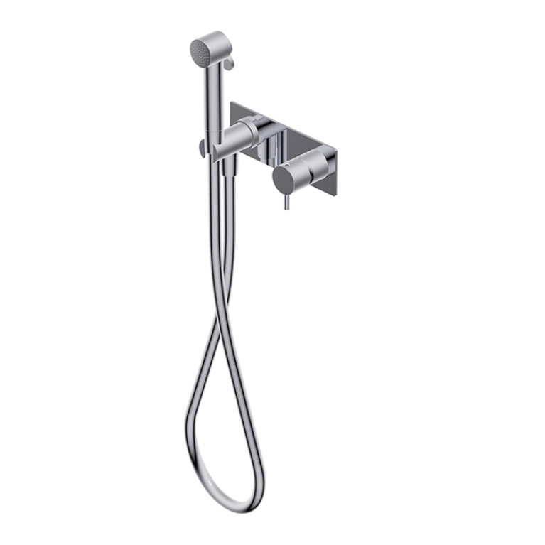 Ritmonio Toilet accessories Гигиенический душ из латуни со смесителем, внешняя часть (для встр. части PM0000F), цвет: Brushed