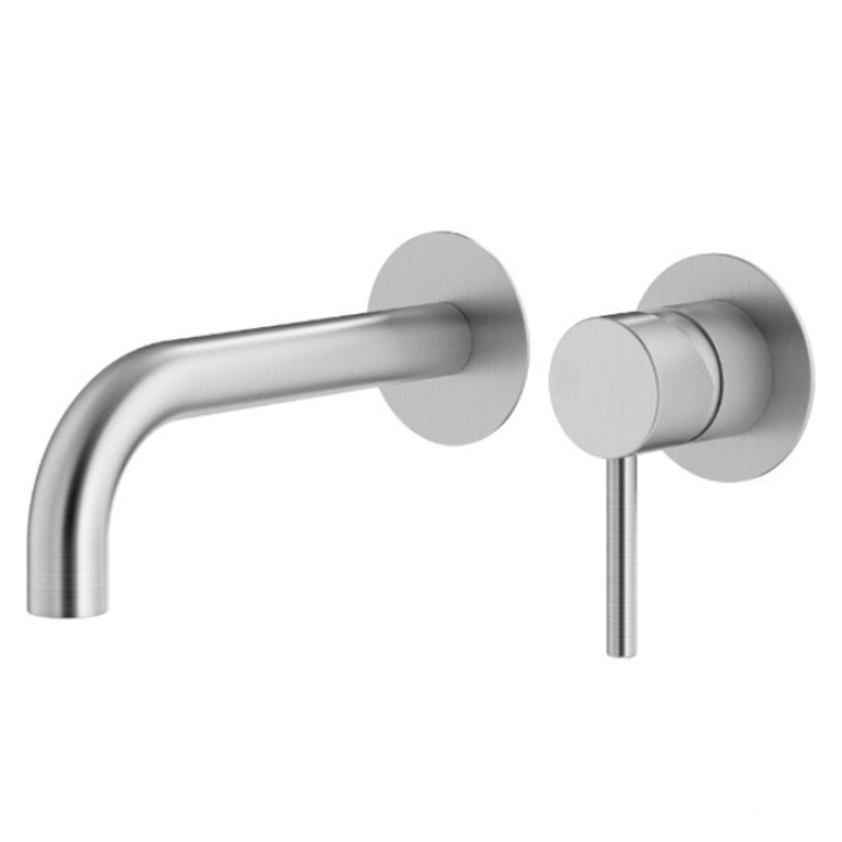 Plumberia Selection IXO Комплект смесителя для раковины, излив 210 мм,накладка диам.70мм, c внутр. частью, браш. хром (XO1111CS+SPT0058CS+INT1135)