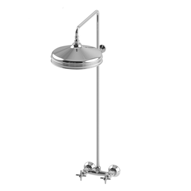 Stella Italica Душевой комплект 3283/301/314A-300: смеситель, штанга+верхний душ 300мм, цвет: хром