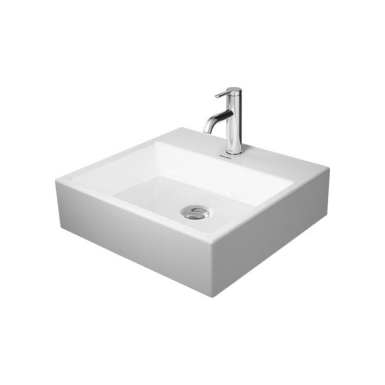 Duravit Vero Air Раковина 50cm,  без перелива, с площадкой,  с 3 отв. под смеситель, Цвет белый