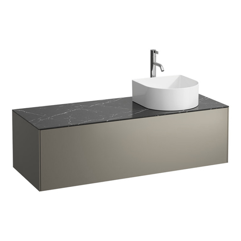 Laufen SONAR шкафчик под раковину, 1175х455х340 мм, 1 ящик, с отв.  справа,  для 812340, 812341, 812342, 812343, титан и черный мрамор