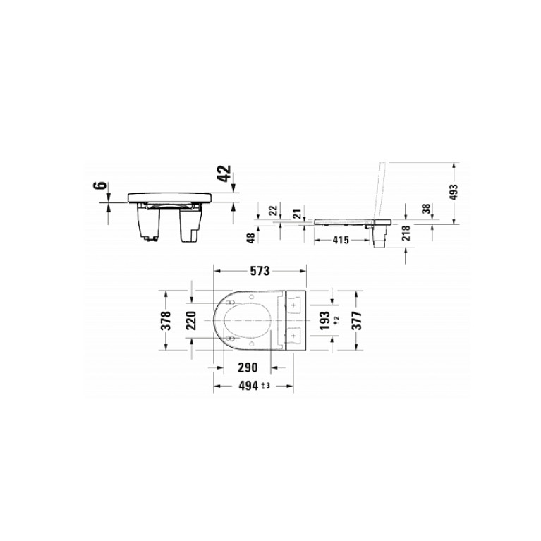 Duravit Starck f Plus Сиденье Sensowash для унитаза 2510092096, цвет белый (автосмыв только с инст. WD1013/WD1014 и клав. A2) (Спец.цена из наличия)