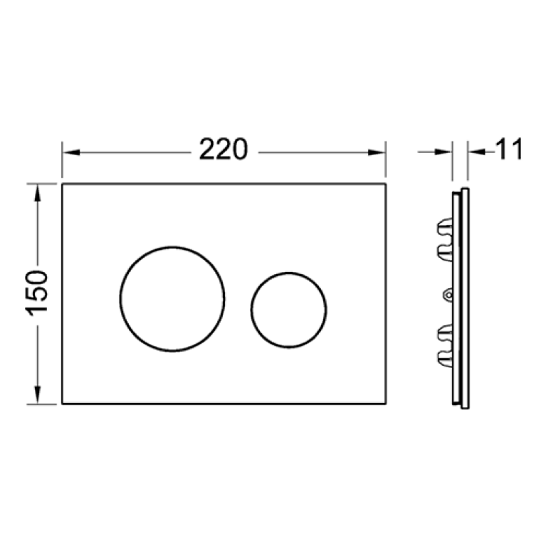 TECEloop modular Лицевая панель, полированный сланец