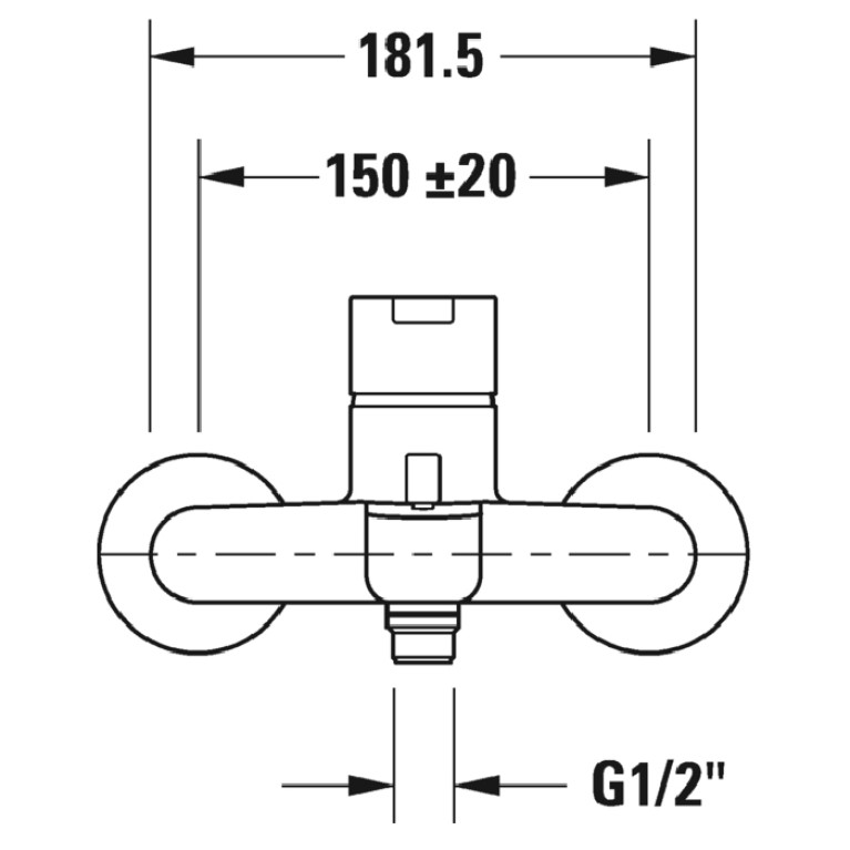 Duravit B.2  Смеситель для ванны настенный с обратным клапаном, цвет: хром