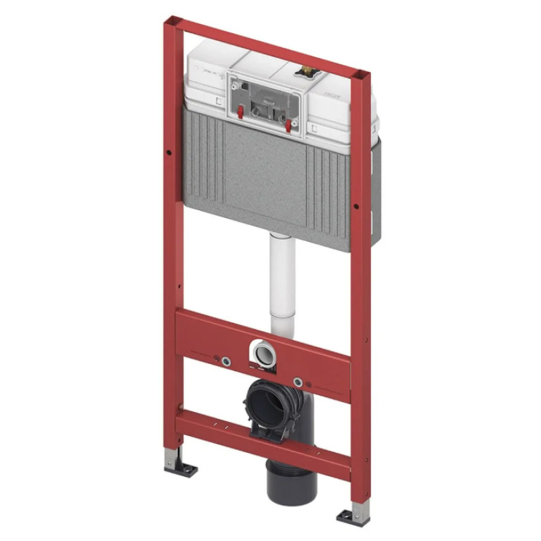 TECE Комплект (4в1) TECEbase 3.0 c кронштейнами, звукоизоляция, панель смыва TECEloop белая глянцевая (латунный вентиль)