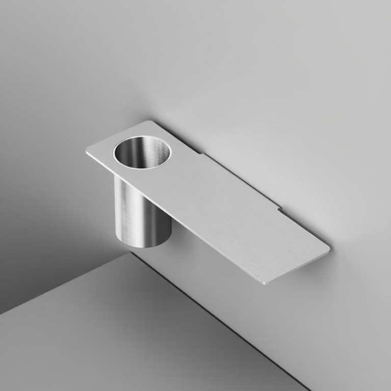 QuadroDesign Аксессуары QA1602AS Полка с держателем зубных щеток, цвет Brushed Stainless Steel