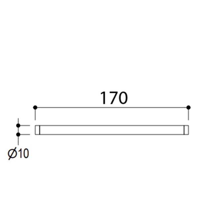Ritmonio ELEMENTA Fittings Пруток L=170mm _ для аксессуаров, цвет: Brushed