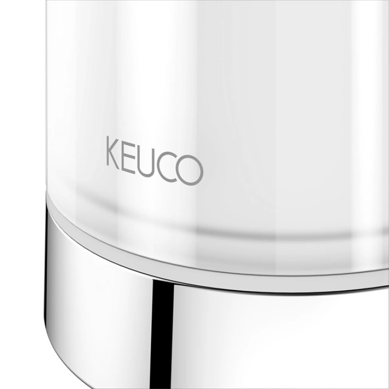 Keuco AVENO Дозатор для мыла, 180 ml, управление снизу, хрусталь матовый, скрытый крепеж в к-те для привинчивания или приклеивания,-цвет: хром