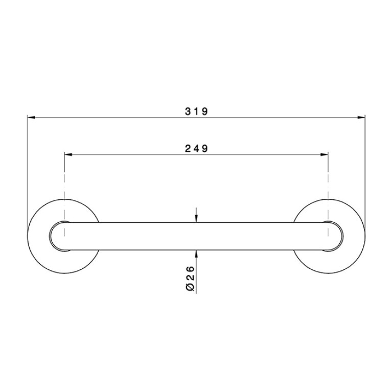 Nicolazzi Accessori Grab Bar Поручень 614 мм, цвет English Gold
