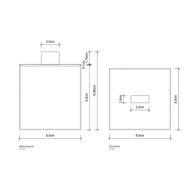 Decor Walther DW 3650 Бокс универсальный 8.5x8.5x11см, с крышкой, цвет: хром