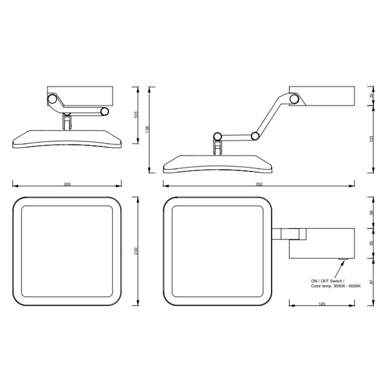 Decor Walther VISION S Косметическое зеркало, хром