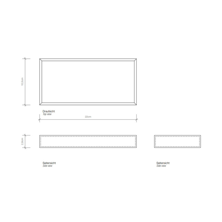 Decor Walther Brownie Tab M Лоток универсальный 22x10.5см, цвет: черная кожа