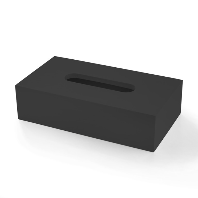 3SC Bemood Black Диспенсер для салфеток прямоугольный 24,5х6,5х13 см , цвет черный