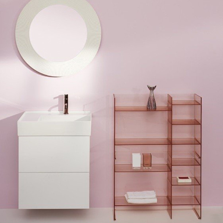 Kartell by laufen стакан 70x70x120 мм, пластик, пудровый розовый