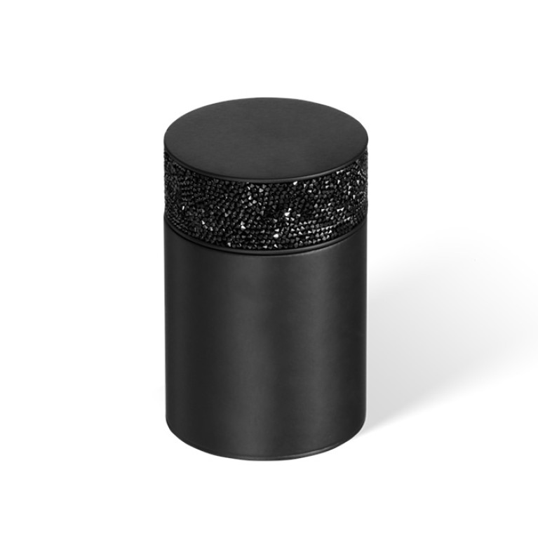 Decor Walther Rocks BMD1 Баночка универсальная 6.5x9.8см, с кристаллами Swarovski&reg;, цвет: черный матовый