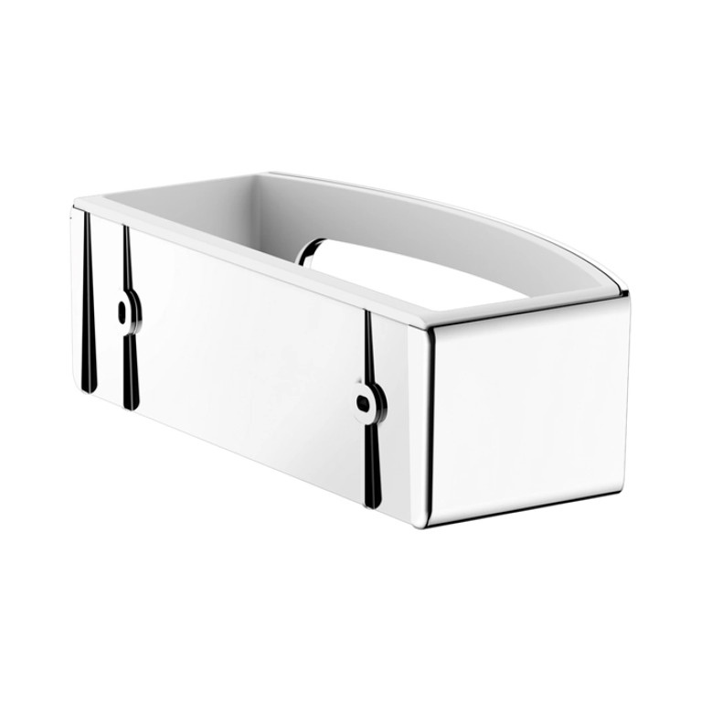 Keuco ELEGANCE Полочка для душа, съемная вставка из пластика (стойкая к мылу, небьющаяся и нечувств. к УФ), скрытый крепеж в к-те цвет: белый/хром