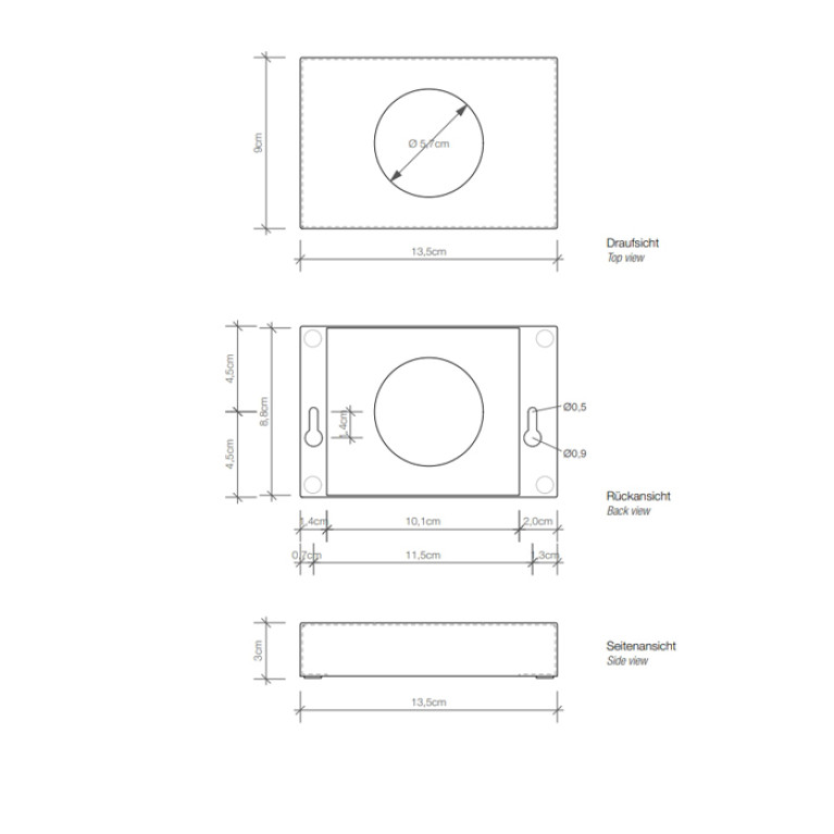 Decor Walther FB 5 Диспенсер гигиенических пакетов 13.5x9x3см, подвесной, цвет: хром