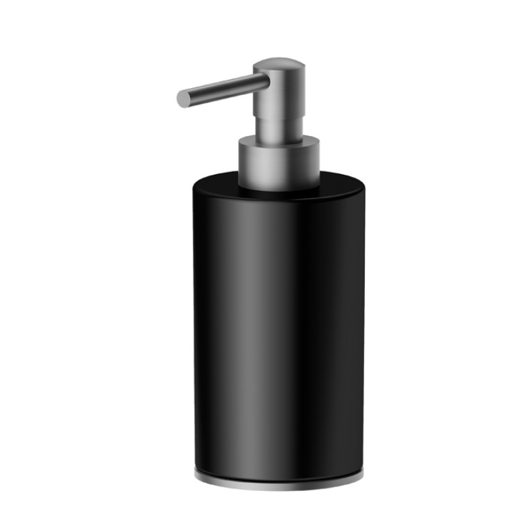 Newform X-Way Дозатор отдельно стоящий для мыла, черная керамика, цвет: PVD brushed gun metal