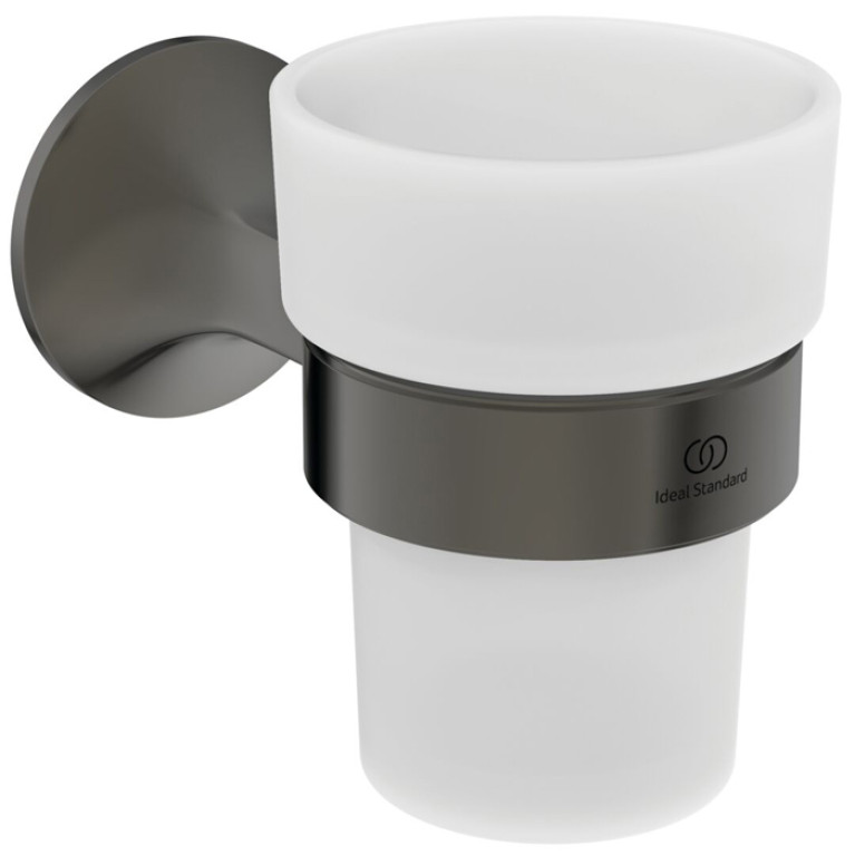 Ideal Standard La Dolce Vita Стакан, подвесной, цвет: PVD Magnetic Grey/матовое стекло