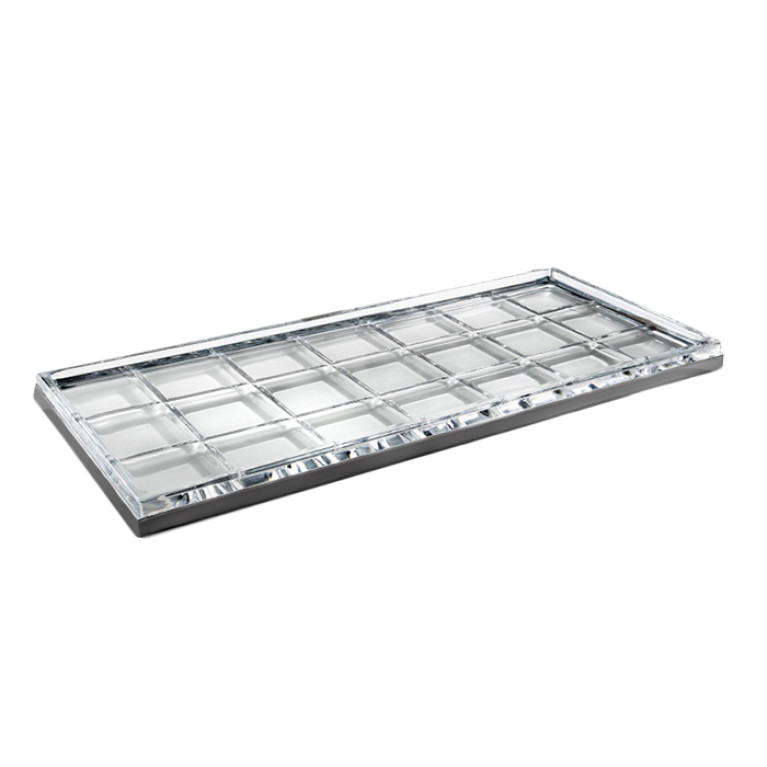 3SC Palace Лоток универсальный, настольный, цвет: мрамор Emperador dark/Black Matt Satin Nickel