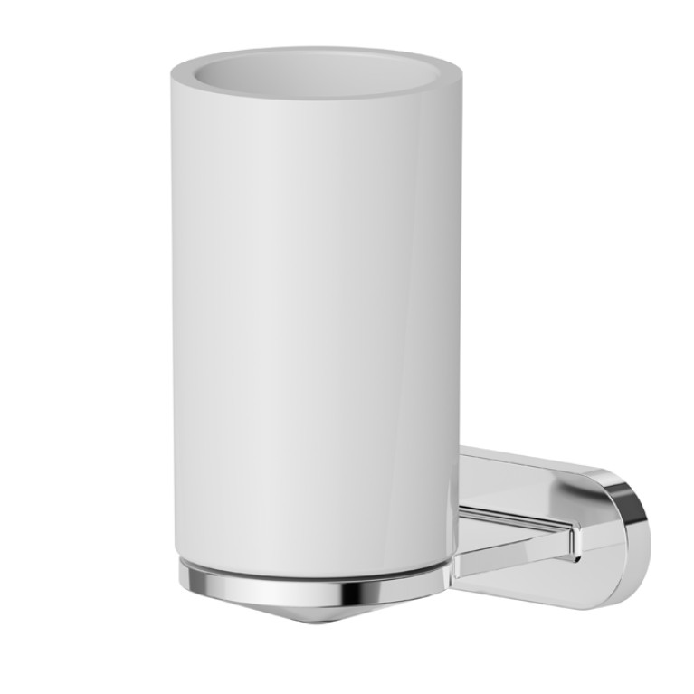 Newform Accessories Держатель для стаканов настенного монтажа, белая керамика, цвет: хром