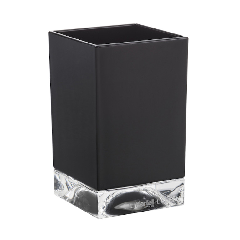 Kartell by laufen стакан 70x70x120 мм, пластик, плотный черный