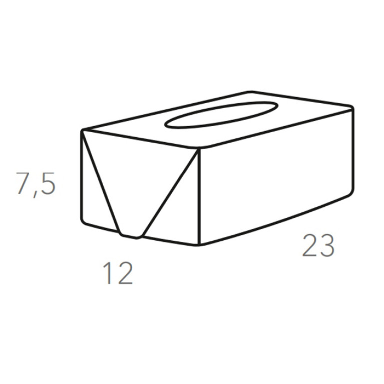 Colombo Adj Салфетница Kleenex, 23x12H7,5 см, цвет: оливковый/горчичный