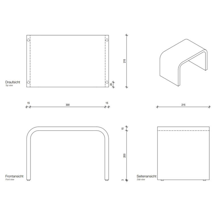 Decor Walther Stone SCH Подставка 24.5x33x21.5см, цвет: белый