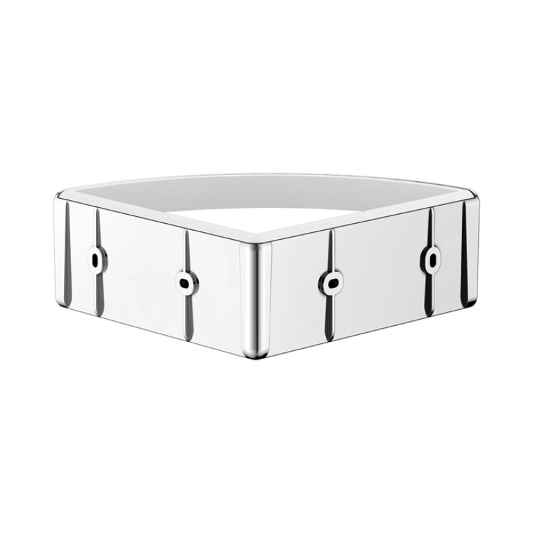 Keuco ELEGANCE Угловая полочка для душа, съемная вставка (небьющаяся и нечувств. к УФ), скрытый крепеж в к-те цвет: белый/хром
