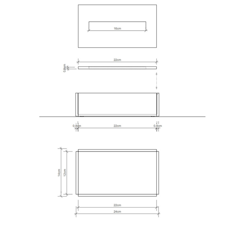 Decor Walther Sky KB Диспенсер для салфеток 14x24x7.5см, акрил, цвет: прозрачный