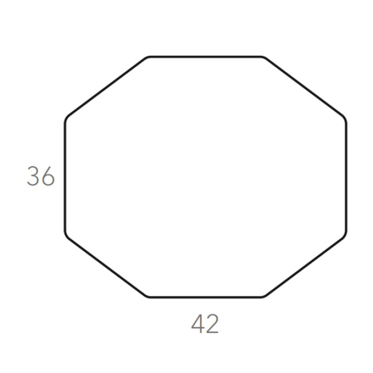 ADJ Шестиугольный плейсмат, 44,5x38 см., цвет: капучино/шоколад