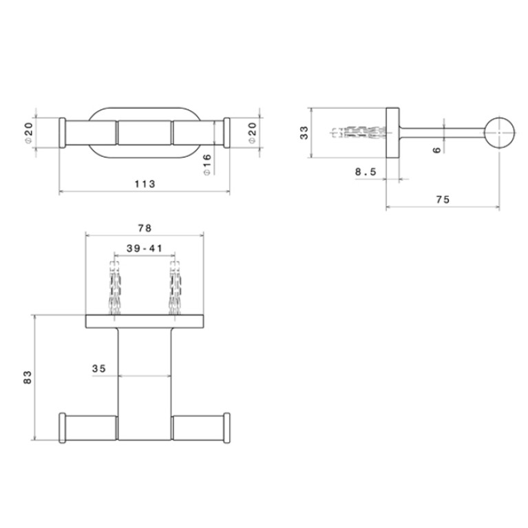 Newform Accessories Крючок для халата, цвет: PVD copper bronze
