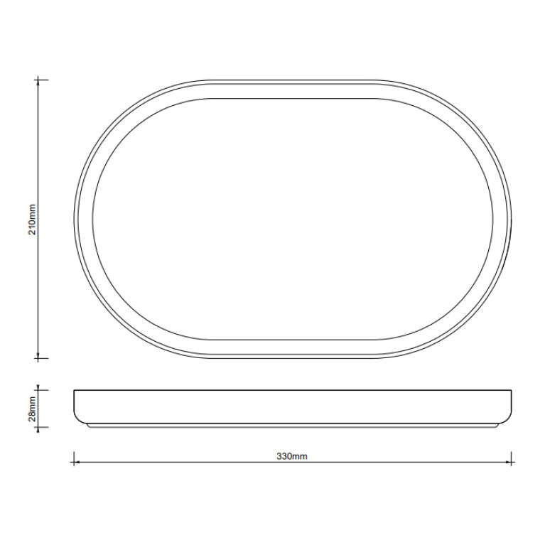 Decor Walther OF.LINE TAB M Поднос, цвет: Shell