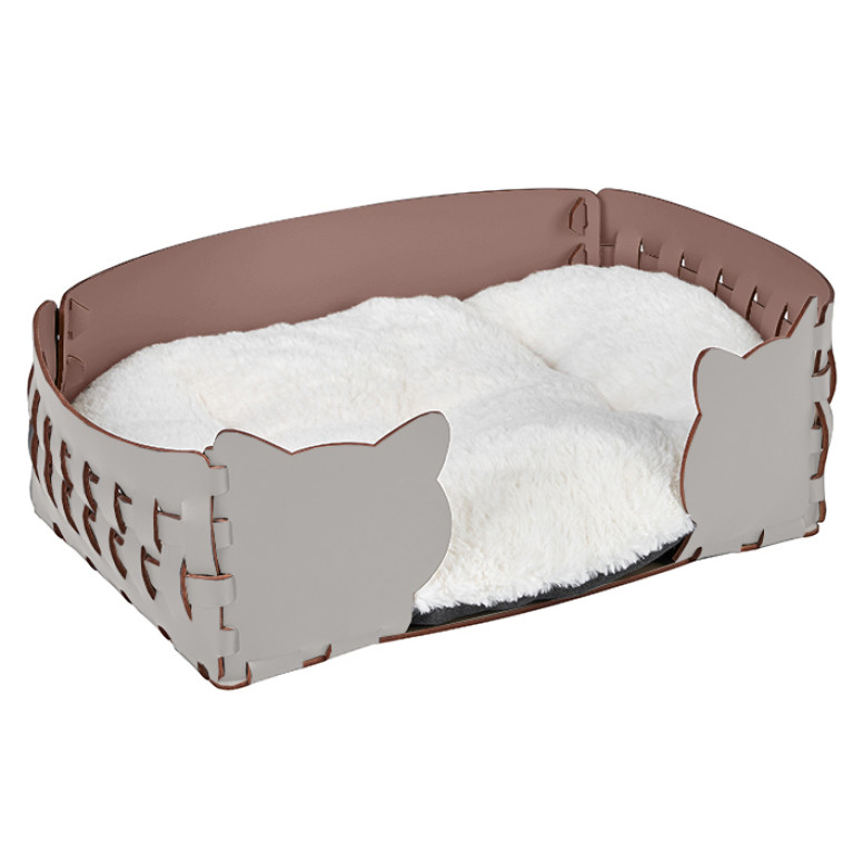 ADJ Лежанка Cat, 45х30хН15 см., цвет: устричный/пепельная роза