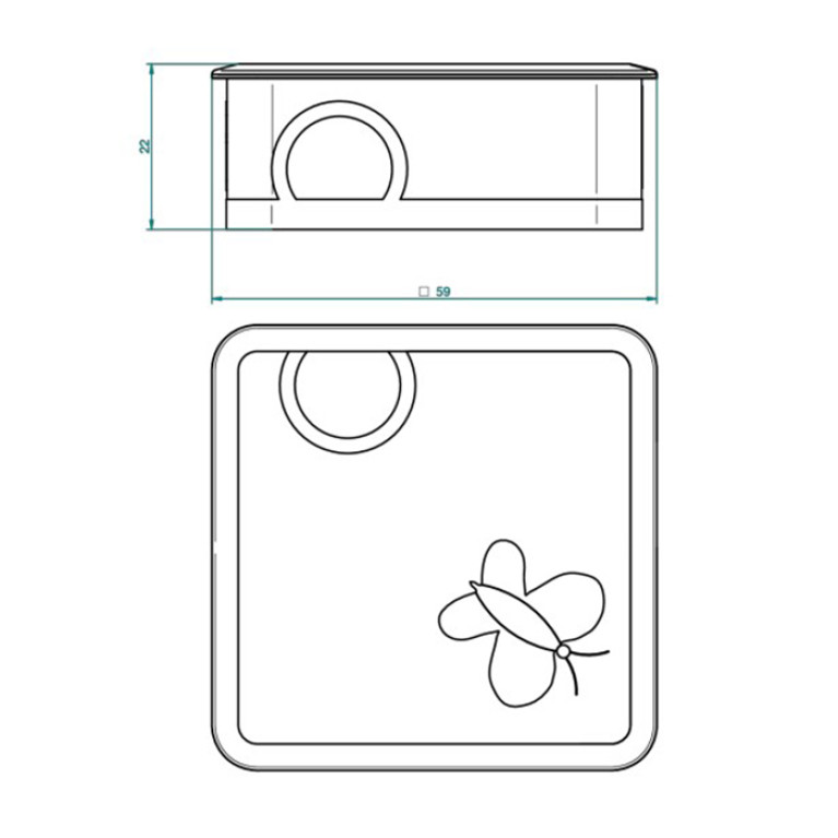 THG CAPUCINE VERT DECOR PLATINE Ваза керамическая, настольная, декор платина/зеленый, цвет белый