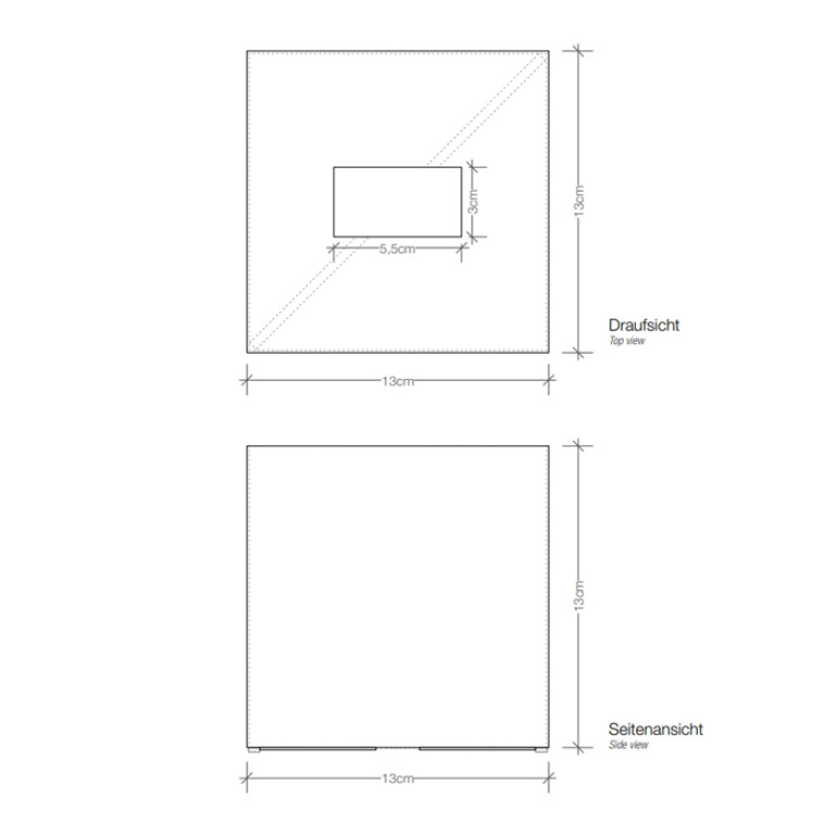 Decor Walther Cube KB 83 Диспенсер для салфеток 13.3x13.3x13.5см, цвет: хром