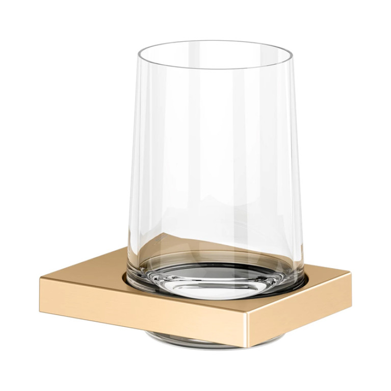 Keuco EDITION 11 Стакан подвесной хрустальный, скрытый крепеж в к-те цвет: brushed brass