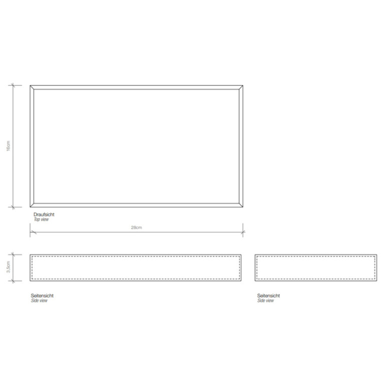 Decor Walther Brownie Tab L Лоток универсальный 28x16см, цвет: белая кожа