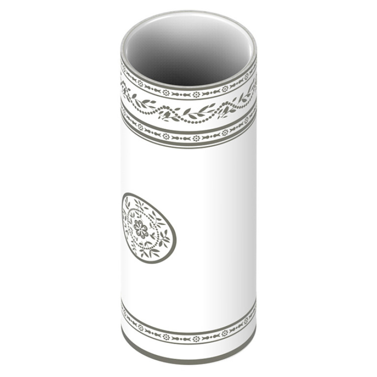 THG MARQUISE BLANC DECOR PLATINE Ваза керамическая, настольная, декор платина, цвет белый