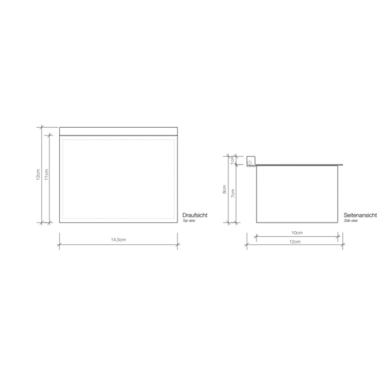Decor Walther FB 3 Бокс для влажных салфеток 14.5x11.5x8см, настольный, цвет: хром