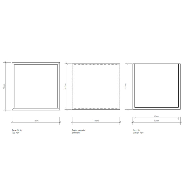 Decor Walther Brownie BOD1 Универсальная коробка 13x13x12.5см, цвет: черная кожа