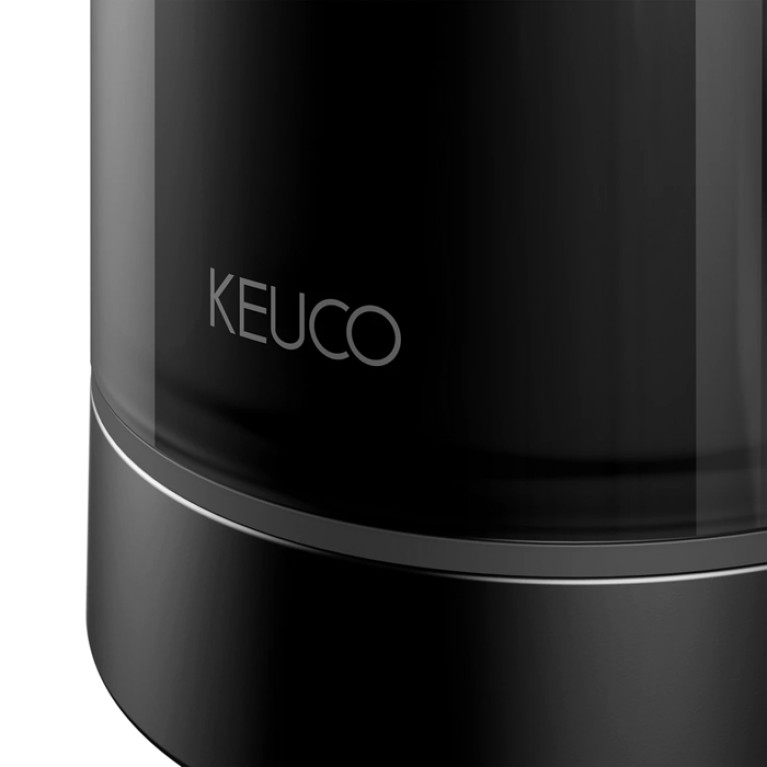 Keuco AVENO Дозатор для мыла, 180 ml, управление снизу, хрусталь матовый, скрытый крепеж в к-те для привинч. или приклеивания,цвет: черный матовый